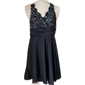 White House Black Market Black Lace Halter Dress